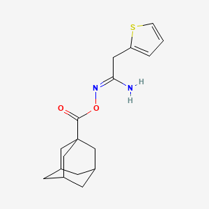 molecular formula C17H22N2O2S B3949059 N'-[(1-adamantylcarbonyl)oxy]-2-(2-thienyl)ethanimidamide 