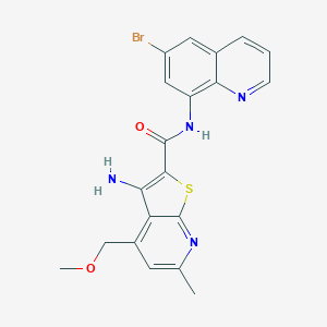 molecular formula C20H17BrN4O2S B394906 3-amino-N-(6-bromoquinolin-8-yl)-4-(methoxymethyl)-6-methylthieno[2,3-b]pyridine-2-carboxamide 