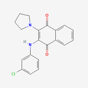 2-[(3-chlorophenyl)amino]-3-(1-pyrrolidinyl)naphthoquinone