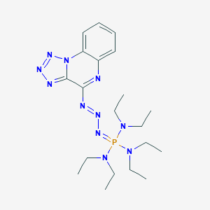 molecular formula C20H34N11P B394908 N-[bis(diethylamino)(3-tetraazolo[1,5-a]quinoxalin-4-yl-2-triazenylidene)phosphoranyl]-N,N-diethylamine 
