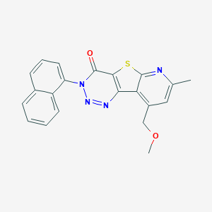 molecular formula C21H16N4O2S B394911 9-(methoxymethyl)-7-methyl-3-(1-naphthyl)pyrido[3',2':4,5]thieno[3,2-d][1,2,3]triazin-4(3H)-one 