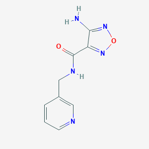 molecular formula C9H9N5O2 B394912 4-amino-N-(pyridin-3-ylmethyl)-1,2,5-oxadiazole-3-carboxamide 