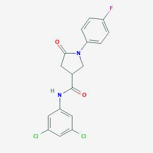 molecular formula C17H13Cl2FN2O2 B394913 N-(3,5-dichlorophenyl)-1-(4-fluorophenyl)-5-oxopyrrolidine-3-carboxamide 