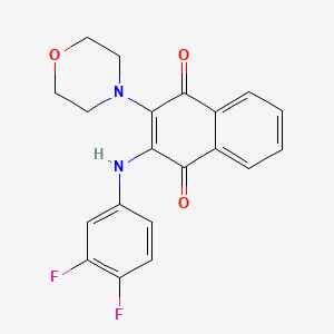 molecular formula C20H16F2N2O3 B3949133 2-[(3,4-difluorophenyl)amino]-3-(4-morpholinyl)naphthoquinone 