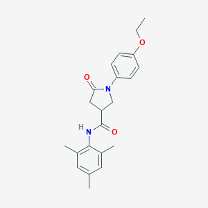 molecular formula C22H26N2O3 B394916 1-(4-ethoxyphenyl)-5-oxo-N-(2,4,6-trimethylphenyl)pyrrolidine-3-carboxamide 