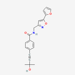 molecular formula C20H18N2O4 B3949165 N-{[5-(2-furyl)isoxazol-3-yl]methyl}-4-(3-hydroxy-3-methylbut-1-yn-1-yl)benzamide 