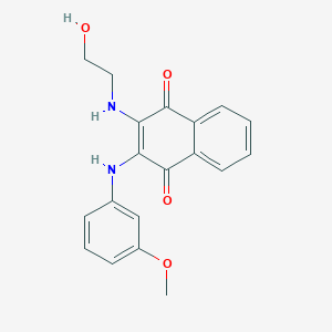 2-[(2-hydroxyethyl)amino]-3-[(3-methoxyphenyl)amino]naphthoquinone