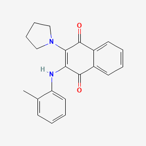 2-[(2-methylphenyl)amino]-3-(1-pyrrolidinyl)naphthoquinone