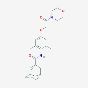molecular formula C25H34N2O4 B394921 N-{2,6-dimethyl-4-[2-(4-morpholinyl)-2-oxoethoxy]phenyl}-1-adamantanecarboxamide 