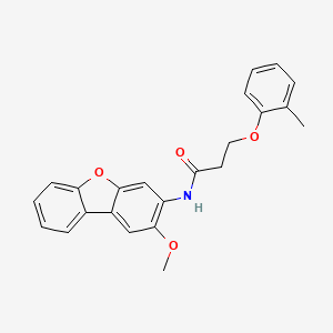 N-(2-methoxydibenzo[b,d]furan-3-yl)-3-(2-methylphenoxy)propanamide