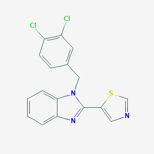molecular formula C17H11Cl2N3S B394922 1-(3,4-dichlorobenzyl)-2-(1,3-thiazol-5-yl)-1H-benzimidazole 