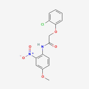 molecular formula C15H13ClN2O5 B3949220 2-(2-chlorophenoxy)-N-(4-methoxy-2-nitrophenyl)acetamide 