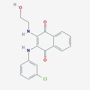 2-[(3-chlorophenyl)amino]-3-[(2-hydroxyethyl)amino]naphthoquinone