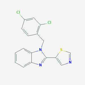 molecular formula C17H11Cl2N3S B394923 1-(2,4-Dichlorobenzyl)-2-(1,3-thiazol-5-yl)-1H-benzimidazole 