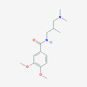 molecular formula C15H24N2O3 B3949243 N-[3-(dimethylamino)-2-methylpropyl]-3,4-dimethoxybenzamide 