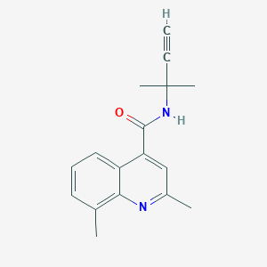 N-(1,1-dimethylprop-2-yn-1-yl)-2,8-dimethylquinoline-4-carboxamide