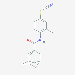 molecular formula C19H22N2OS B394926 4-[(1-Adamantylcarbonyl)amino]-3-methylphenyl thiocyanate 
