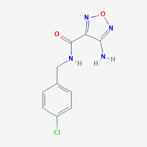 molecular formula C10H9ClN4O2 B394927 4-amino-N-(4-chlorobenzyl)-1,2,5-oxadiazole-3-carboxamide 