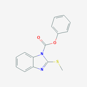 molecular formula C15H12N2O2S B394928 Phenyl 2-(methylsulfanyl)-1H-benzimidazole-1-carboxylate 