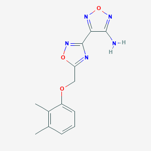 molecular formula C13H13N5O3 B394931 4-{5-[(2,3-Dimethylphenoxy)methyl]-1,2,4-oxadiazol-3-yl}-1,2,5-oxadiazol-3-amine 