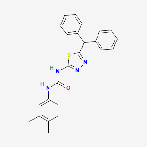 molecular formula C24H22N4OS B3949334 1-(5-Benzhydryl-1,3,4-thiadiazol-2-yl)-3-(3,4-dimethylphenyl)urea 