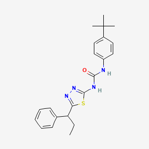 molecular formula C22H26N4OS B3949335 N-(4-tert-butylphenyl)-N'-[5-(1-phenylpropyl)-1,3,4-thiadiazol-2-yl]urea 