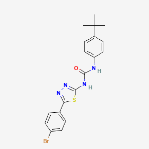 molecular formula C19H19BrN4OS B3949361 N-[5-(4-bromophenyl)-1,3,4-thiadiazol-2-yl]-N'-(4-tert-butylphenyl)urea 