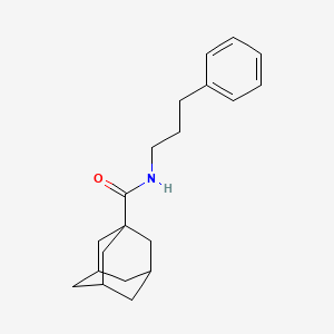 molecular formula C20H27NO B3949367 N-(3-苯基丙基)-1-金刚烷甲酰胺 