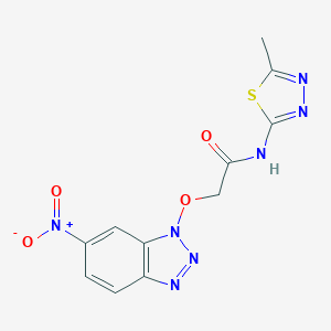 molecular formula C11H9N7O4S B394937 N-(5-methyl-1,3,4-thiadiazol-2-yl)-2-[(6-nitro-1H-benzotriazol-1-yl)oxy]acetamide 