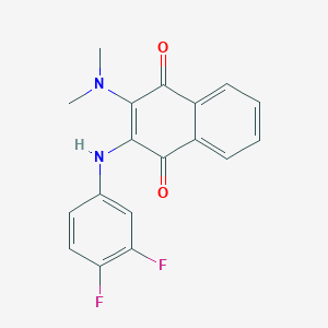 2-[(3,4-difluorophenyl)amino]-3-(dimethylamino)naphthoquinone