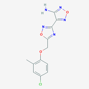molecular formula C12H10ClN5O3 B394938 4-{5-[(4-Chloro-2-methylphenoxy)methyl]-1,2,4-oxadiazol-3-yl}-1,2,5-oxadiazol-3-amine 