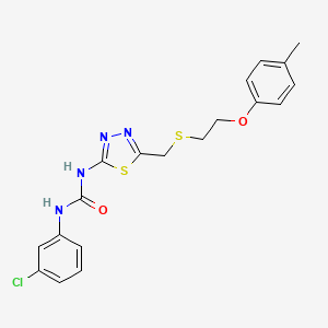 molecular formula C19H19ClN4O2S2 B3949382 N-(3-chlorophenyl)-N'-[5-({[2-(4-methylphenoxy)ethyl]thio}methyl)-1,3,4-thiadiazol-2-yl]urea 