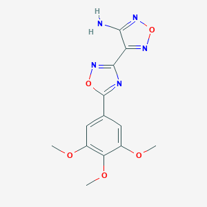 molecular formula C13H13N5O5 B394940 4-[5-(3,4,5-Trimethoxyphenyl)-1,2,4-oxadiazol-3-yl]-1,2,5-oxadiazol-3-amine CAS No. 405279-10-9