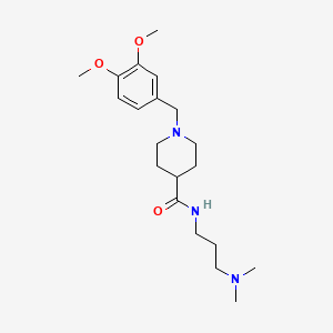 molecular formula C20H33N3O3 B3949414 1-(3,4-dimethoxybenzyl)-N-[3-(dimethylamino)propyl]-4-piperidinecarboxamide 