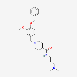 molecular formula C26H37N3O3 B3949422 1-[4-(benzyloxy)-3-methoxybenzyl]-N-[3-(dimethylamino)propyl]-4-piperidinecarboxamide 