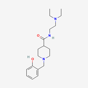 molecular formula C19H31N3O2 B3949430 N-[2-(diethylamino)ethyl]-1-[(2-hydroxyphenyl)methyl]piperidine-4-carboxamide 