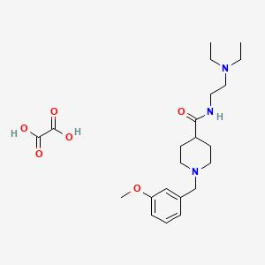 N-[2-(diethylamino)ethyl]-1-[(3-methoxyphenyl)methyl]piperidine-4-carboxamide;oxalic acid