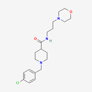 molecular formula C20H30ClN3O2 B3949448 1-(4-chlorobenzyl)-N-[3-(morpholin-4-yl)propyl]piperidine-4-carboxamide 