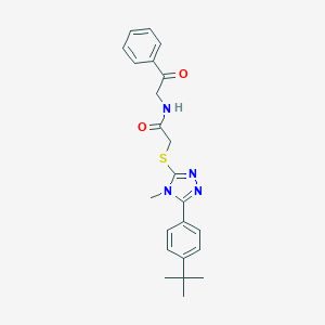 2-{[5-(4-tert-butylphenyl)-4-methyl-4H-1,2,4-triazol-3-yl]sulfanyl}-N-(2-oxo-2-phenylethyl)acetamide