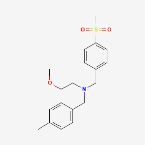 molecular formula C19H25NO3S B3949455 (2-methoxyethyl)(4-methylbenzyl)[4-(methylsulfonyl)benzyl]amine 