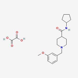 N-cyclopentyl-1-[(3-methoxyphenyl)methyl]piperidine-4-carboxamide;oxalic acid