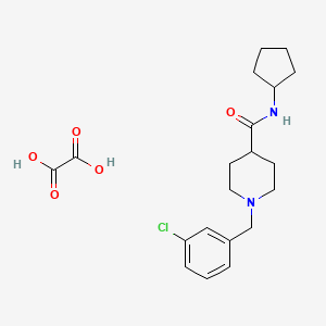 molecular formula C20H27ClN2O5 B3949477 1-(3-chlorobenzyl)-N-cyclopentyl-4-piperidinecarboxamide oxalate 