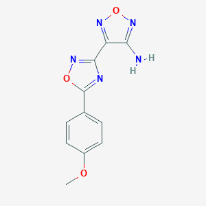 molecular formula C11H9N5O3 B394948 4-[5-(4-Methoxyphenyl)-1,2,4-oxadiazol-3-yl]-1,2,5-oxadiazol-3-amine 
