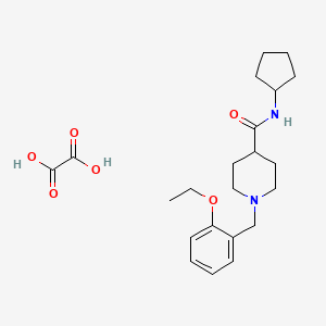 N-cyclopentyl-1-[(2-ethoxyphenyl)methyl]piperidine-4-carboxamide;oxalic acid