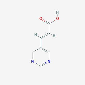 molecular formula C7H6N2O2 B039495 (E)-3-(嘧啶-5-基)丙烯酸 CAS No. 123530-65-4