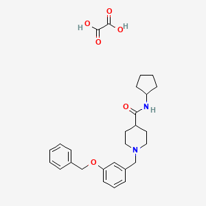 molecular formula C27H34N2O6 B3949518 N-cyclopentyl-1-[(3-phenylmethoxyphenyl)methyl]piperidine-4-carboxamide;oxalic acid 