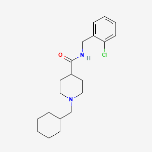 molecular formula C20H29ClN2O B3949531 N-(2-chlorobenzyl)-1-(cyclohexylmethyl)-4-piperidinecarboxamide 