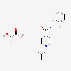 molecular formula C19H27ClN2O5 B3949534 N-(2-chlorobenzyl)-1-isobutyl-4-piperidinecarboxamide oxalate 