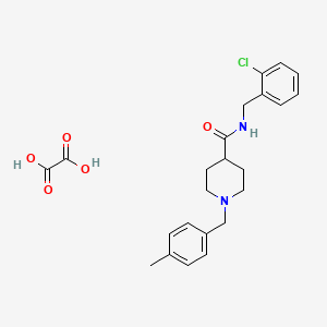 N-[(2-chlorophenyl)methyl]-1-[(4-methylphenyl)methyl]piperidine-4-carboxamide;oxalic acid