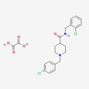 molecular formula C22H24Cl2N2O5 B3949548 N-[(2-chlorophenyl)methyl]-1-[(4-chlorophenyl)methyl]piperidine-4-carboxamide;oxalic acid 